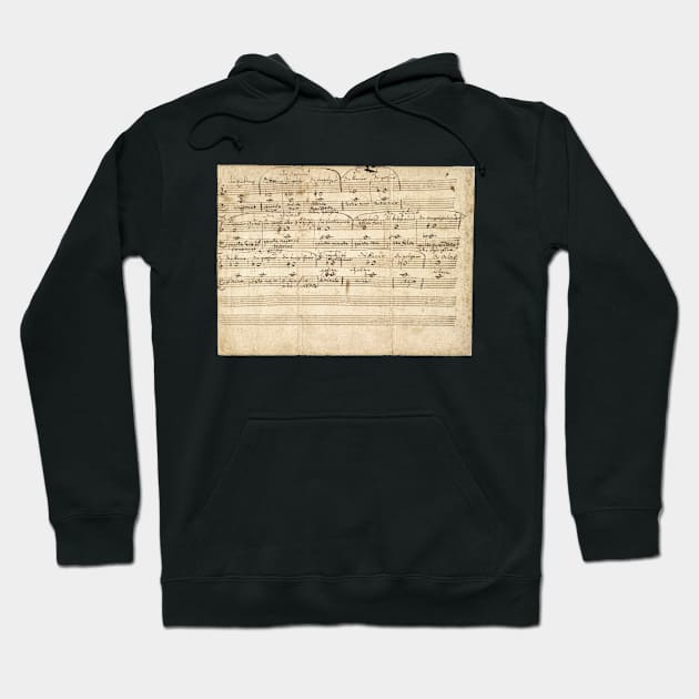 Mozart | Original manuscript | First musical composition | 1 of 4 Hoodie by Musical design